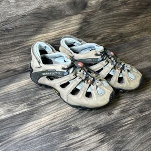 Merrell Chameleon II Hiking Shoes Womens 8 UK 5.5 Brown Trail Q Form Air Cushion